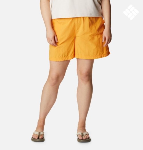 Women's Columbia Sandy River Shorts Mango | Plus Size CA-C01A5